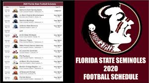 Maybe you would like to learn more about one of these? Florida State Seminoles 2020 College Football Schedule Preview Youtube