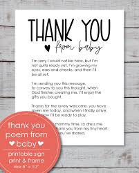 Writing baby shower thank you notes can be lots of fun. Thank You Poem From Baby Cutest Baby Shower Ideas
