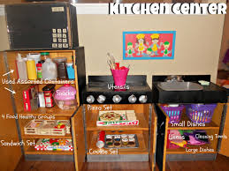 Organizing Kids Toys Into Centers Preschool Kitchen Center Preschool Centers Kids Toy Organization