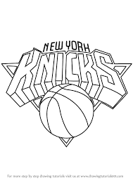 This logo is not the official mark of the new york knicks. Learn How To Draw New York Knicks Logo Nba Step By Step Drawing Tutorials