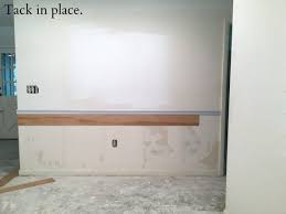 Come see how i was able to easily (and inexpensively) install a shiplap chair rail and tour our new farmhouse dining room, filled with diy inspiration. Covering Wallpaper With Faux Shiplap Sawdust 2 Stitches