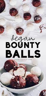 Vegan Coconut Bounty Bliss Balls Vegan Dessert Recipes Healthy Vegan Desserts Vegan Dessert Recipes Healthy