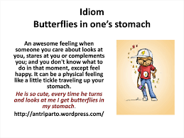 Expression Butterflies In One S Stomach Learnenglish