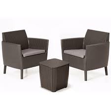 The cozy urban set integrates beautiful knit texture with a unique feel and stylish design to complement and enhance your home. Salemo Balcony Set Keter