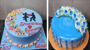 I hope you guys like it too. Top Two Amazing Engagement Cake Wedding Cake Anniversary Cake Fancy Flowers Design Cake Youtube