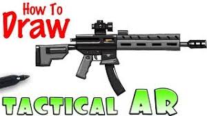 Step by step beginner drawing tutorial of the light machine gun in fortnite. How To Draw The Suppressed Ar Fortnite