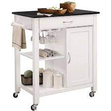 Product title kitchen island cart, moveable storage rack, microwav. Simple Relax Wood Kitchen Cart With Wheels Black And White Walmart Com Walmart Com