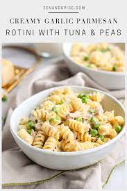 Creamy Garlic Parmesan Tuna Pasta Peas Zen Spice Recipe Easy Pasta Recipes Weeknight Dinner Recipes Easy Tuna Pasta