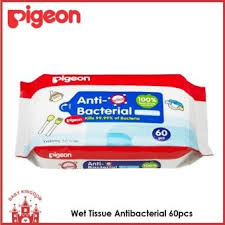 Check Price Pigeon Wet Tissues Anti Bacterial 60pcs Item Is Really Good Pigeon Wet Tissues Anti Bacterial 60pcs Wipe Holder Baby Diapers Mother And Baby