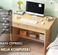 ORANGE Meja Komputer Kayu - Meja PC Kayu Meja Belajar Meja Kerja Meja Rumah  Meja Kerja
