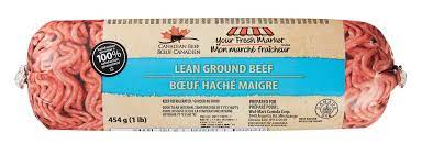 Ground Beef Lean Tube Your Fresh Market Walmart Canada