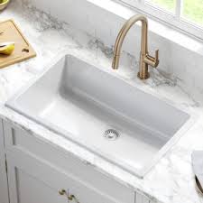 White porcelain, however, is still the most common color of porcelain, and one of the easiest to notice nicks and scratches on. Kraus Kitchen Sinks Selection Of Style Function Materials
