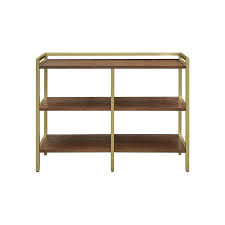 Wood naturally includes grays, blues, brown streaks and golds. Seymore Walnut Gold Horizontal Bookcase