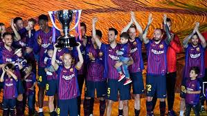 In second section, statistics from champions league and other european competitions. The Barca Received The Trophy Of Laliga And Iniesta Raised It For The Last Time