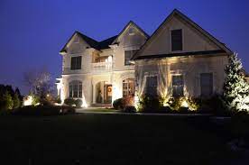 An outdoor led spotlight guarantees energy savings and excellent performance thanks to the high quality of the light generated. Landscape Lights And Spotlights Showcase This House Hardscape Design Outdoor Living Landscape Lighting