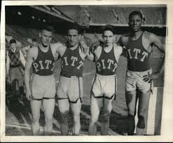 1938 Press Photo Pitt track team Frank Ohl, Al Ferrara, Dick Mason John  Woodruff