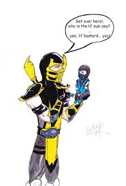 Babality Scorpion And Sub Zero By Giga Man X On Deviantart Mortal Kombat Memes Mortal Kombat Comics Sub Zero Mortal Kombat