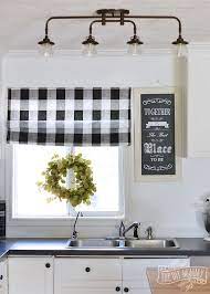 Our Guest Cottage Kitchen Budget Friendly Country Farmhouse Style The Diy Mommy Farmhouse Kitchen Lighting Kitchen Window Treatments Farmhouse Kitchen