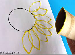 Toilet Paper Roll Sunflower Stamp Craft Crafty Morning Stamp Crafts Paper Roll Crafts Toddler Crafts