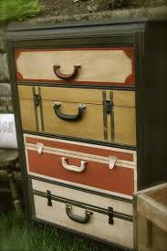 Love This Chest Of Drawers Made To Look Like Stacked Suitcases By Barn Door Decor Perfect For A Guest R Upcycle Dresser Repurposed Furniture Redo Furniture