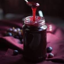 Grape Ginger Jam Made With A Local Variety Of Black Grapes Which Are Juicy And Sour Resulting In A Gorgeous Jam Ginger Jam Jam Recipes Food