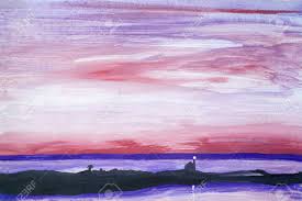 Maybe you would like to learn more about one of these? Drawing Of Bright Sea Sunset Sunrise Red Clouds Violet Highlights Stock Photo Picture And Royalty Free Image Image 127010821