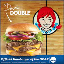The Wendy S Dave S Double Cheeseburger Is The Official Hamburger Of The Ncaa Made With 100 Fresh Never Frozen Be Double Cheeseburger Wendys Chili Hamburger