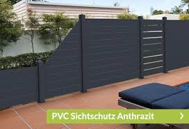 Sichtschutz Anthrazit Sichtschutzzaun Garten Terrasse Zaun Zaun