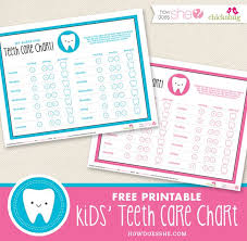 Free Printable Kids Teeth Care Chart Teeth Teeth Care