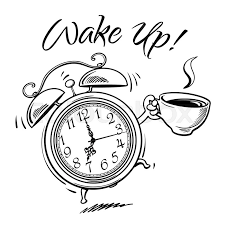 We resize the image after each transformation to display all the images on a similar scale at last. Cartoon Alarm Clock With Cup Of Hot Stock Vector Colourbox