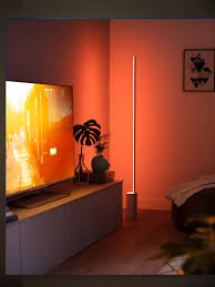 Philips Hue White And Colour Ambiance Signe Led Floor Lamp Silver In 2020 Hue Philips Led Floor Lamp Philips Hue Lights