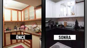 Bizim size önerimiz hiç su eklemeden boyayın; Mutfak Yenileme 3 Dolap Boyama Fayans Boyama Tezgah Boyama Youtube