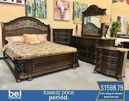 King bedroom sets comes with one nightstand, dresser with mirror, and the beds headboard, footboard, siderail, and slats for a complete bedroom set. Bel Furniture Quality Availability Fastest Delivery Facebook