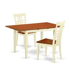 Small Kitchen Table Set 2 Hard Wood Dining Chairs 3 Piece Buttermilk Cherry Walmart Com Small Kitchen Table Sets Small Kitchen Tables Kitchen Table Settings