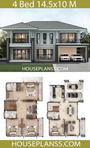 Sketchup house plan 8x11m 4 story plan with 5 bedroom. Pin On Maison