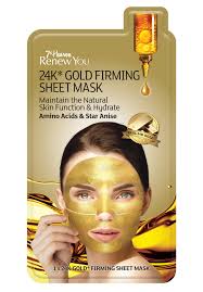Amazon.com : 7th Heaven Renew You 24K Gold Firming Sheet Mask : Beauty &  Personal Care