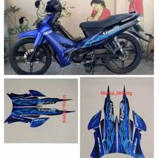 Decal striping stiker template 2.984 views2 months ago. Stiker Striping Motor Yamaha Vega R New 2009 2010 Biru Hitam Lazada Indonesia