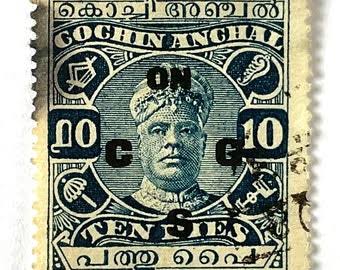 India Feudatory States Travancore Cochin Anchel Stamps - Etsy