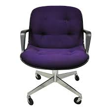 Shop rolling desks & chairs at the container store. Vintage Steelcase Mid Century Modern Purple Rolling Office Desk Computer Chair Chairish