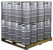 Pallet of 32 Kegs - 7.75 Gallon Commercial Keg with Drop-In D System Sankey  Valve