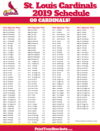 Complete st louis cardinals schedule & pitching rotation information for the 2019 baseball regular season and playoffs. Printable 2019 St Louis Cardinals Schedule St Louis Cardinals Baseball Cardinals Baseball Cardinals