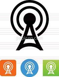 Vector Radio Communication Tower Icon Communication Icon Communication Tower Icon