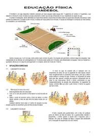 Este campo tem várias linhas que são: Andebol Handebol