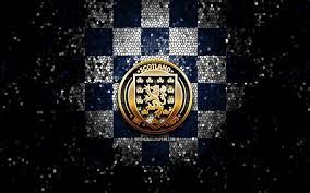 Football stadiums sports wallpapers badminton world cup victorious the fosters olympics derby scotland. Download Wallpapers Scottish Football Team Glitter Logo Uefa Europe Blue White Checkered Background Mosaic Art Soccer Scotland National Football Team Sfa Logo Football Scotland For Desktop Free Pictures For Desktop Free