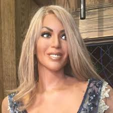 This wax figure is so dodgy it needs a name tag to tell tourists who it's  supposed to be