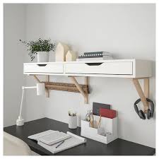 Ekby Alex Ekby Valter Estanteria De Pared Con Cajones Blanco Abedul Ikea Estanterias Pared Estantes Ikea Mueble Escritorio