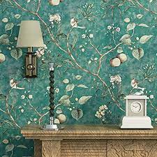 Maybe you would like to learn more about one of these? Blooming Wall Vintage Flower Trees Birds Wallpaper For Livingroom Bedroom Kitchen 57 Square Ft Green Buy Online At Best Price In Uae Amazon Ae