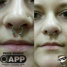 Today I Had A Client Come In Who Unfortunately Had Her Septum Pierced Elsewhere With Low Qua Septum Piercing Jewelry Septum Piercing Septum Piercing Black Girl