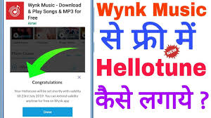 Wynk Music Se Free Mein Caller Tune Kaise Set Kare How To Set Free Hellotune On Wynk Music App Youtube