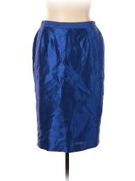 details about kasper women blue casual skirt 18 plus